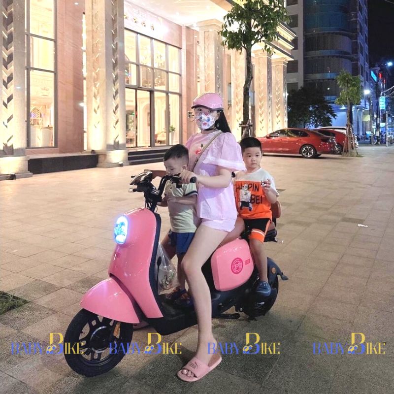 xe đạp điện M16 hồng